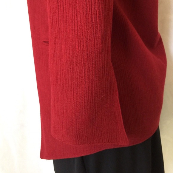 EMANUEL UNGARO PARALLELE Evening Jacket Red Crepe - Picture 5 of 8